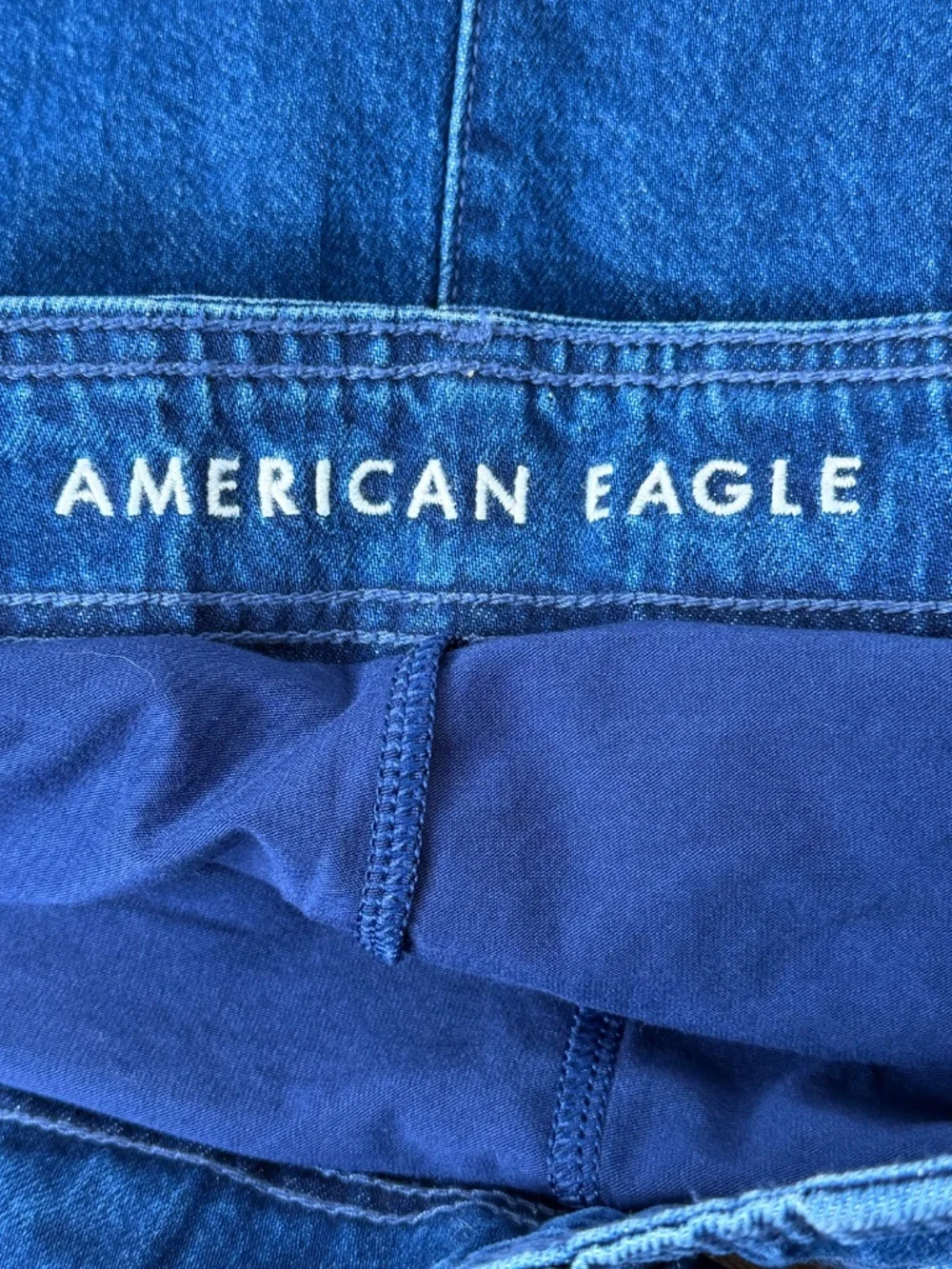 AE Cotton Pleated Denim Mini Skort American Eagle Size 6 NWT
